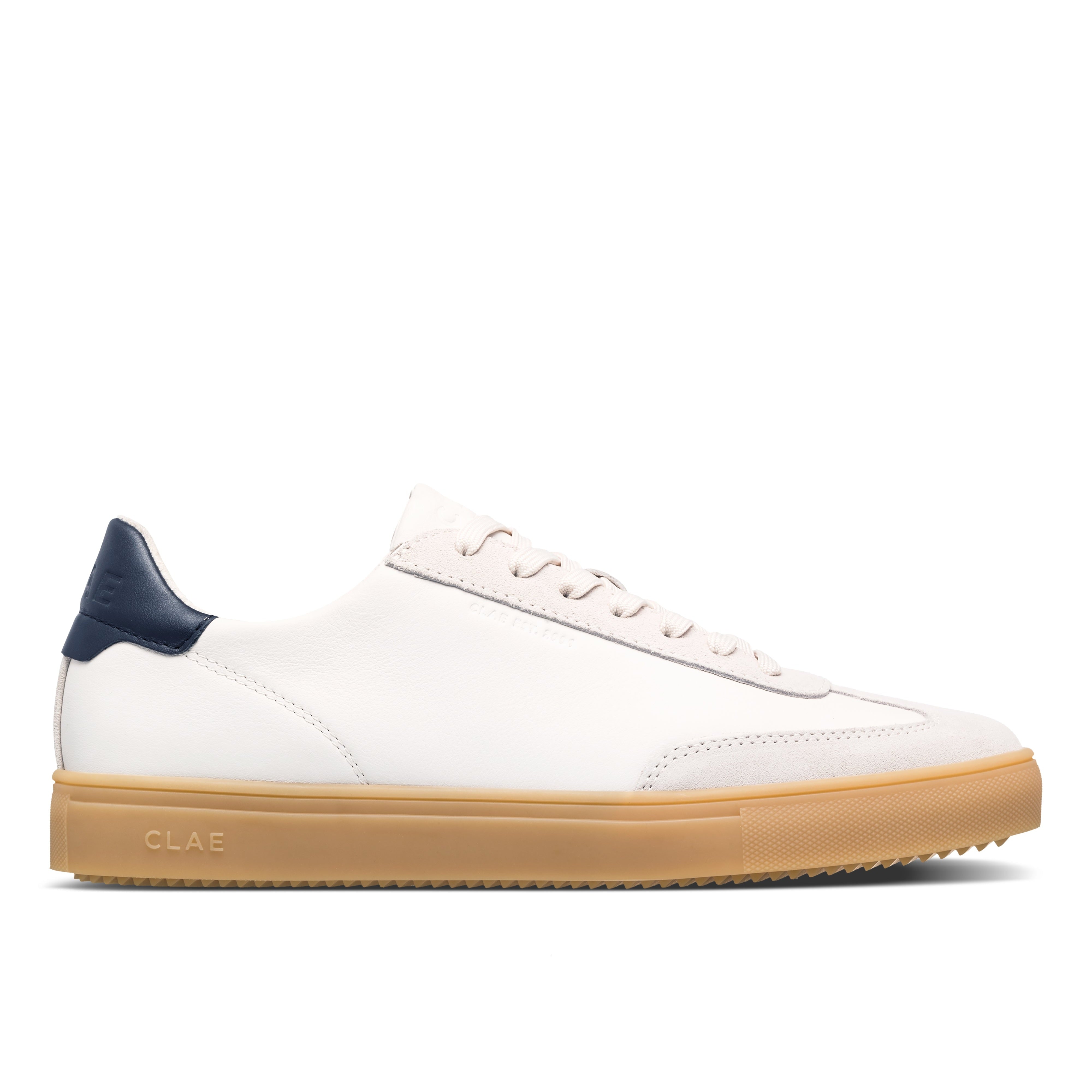 Deane court shoe in Off-White Black Light Nat Gum with suede and Italian leather upper, timeless T-Toe silhouette with Standard Premium (SP) outsole.