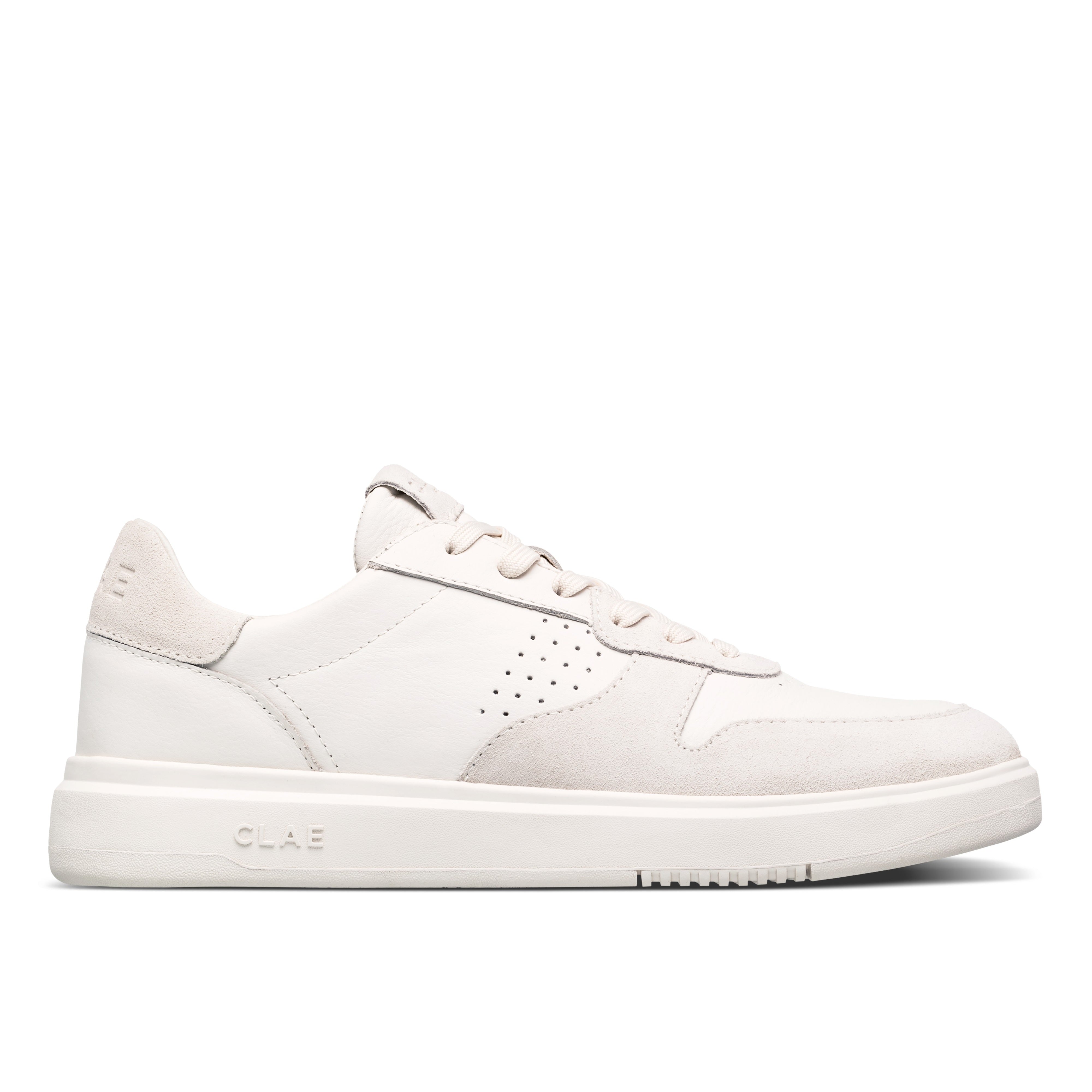 Moses sneaker in Triple Off-White with Italian leather and suede upper, premium design with All Court (AC) outsole.