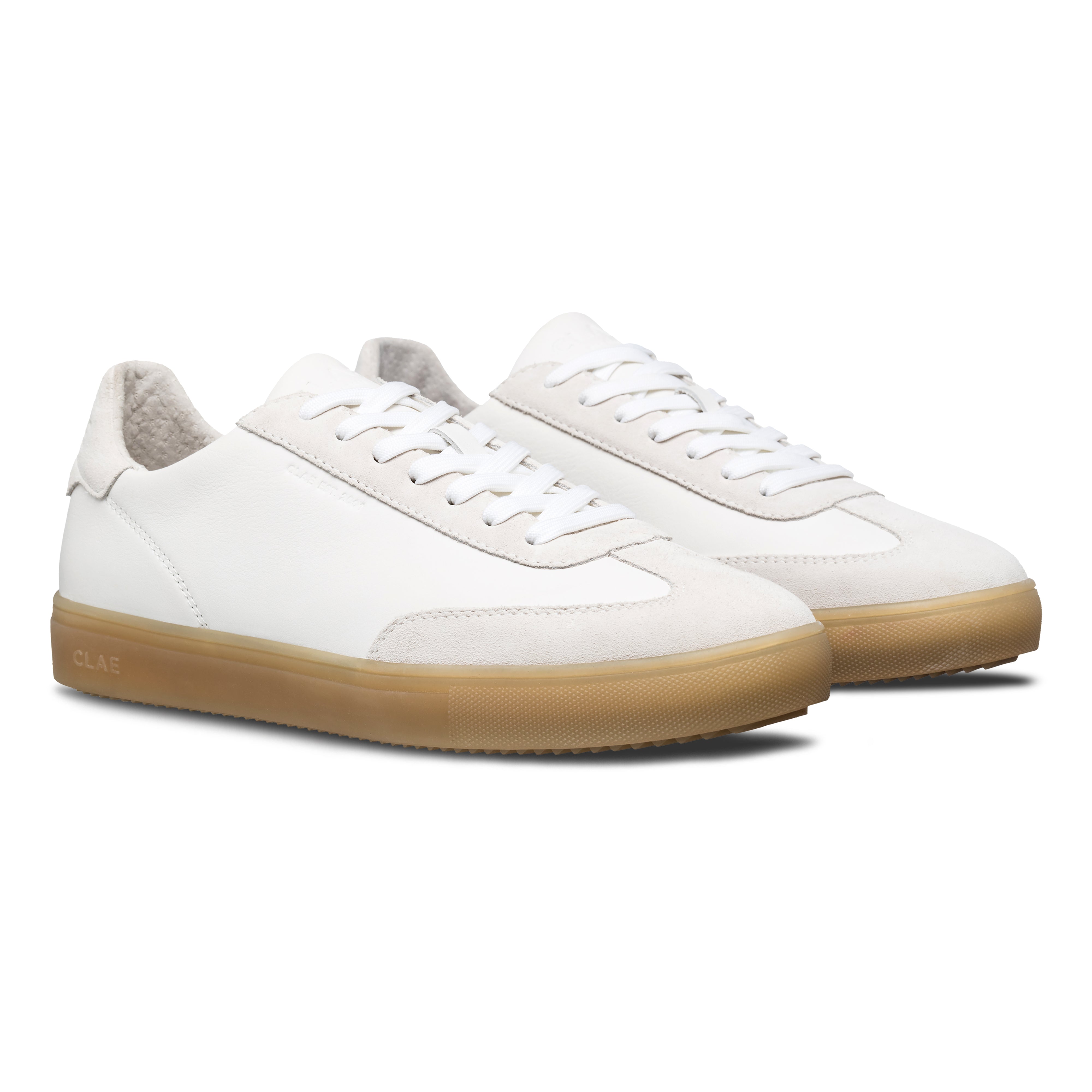 Deane court shoe in White Silver Mink Clear with Standard Premium (SP) outsole made of 30% natural rubber, sole view.